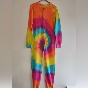 EUC-Colorful Tie-Dye Women's Pajama Onesie